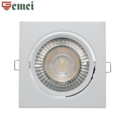 Ce RoHS Approved LED Square Ceiling Light Recessed Downlight Adjustable Light Base 8W LED Bulb Lamp