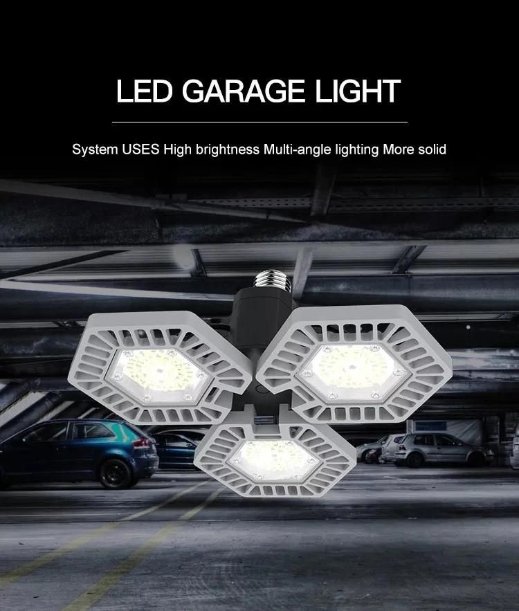 3000K-6500K 120W LED Deformable Garage Ceiling Light