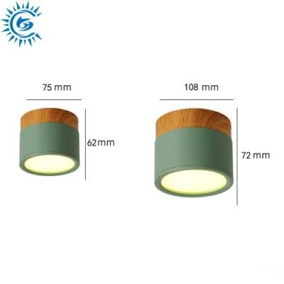 Macaron Colorful 7W 12W 3000K 4000K 6000K Indoor LED Ceiling Lamp Fixture for Children&prime;s Activity Room Without Opening Ceiling Hole
