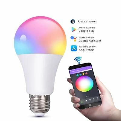 Amazon Popular WiFi Bulb 9W RGB Smart LED Light Bulbs