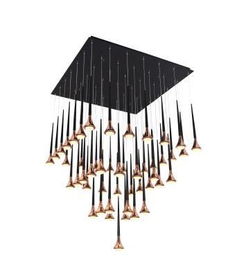 Masivel Lighting Luxury Modern Hotel Pendant Light Square LED Chandelier Lighting