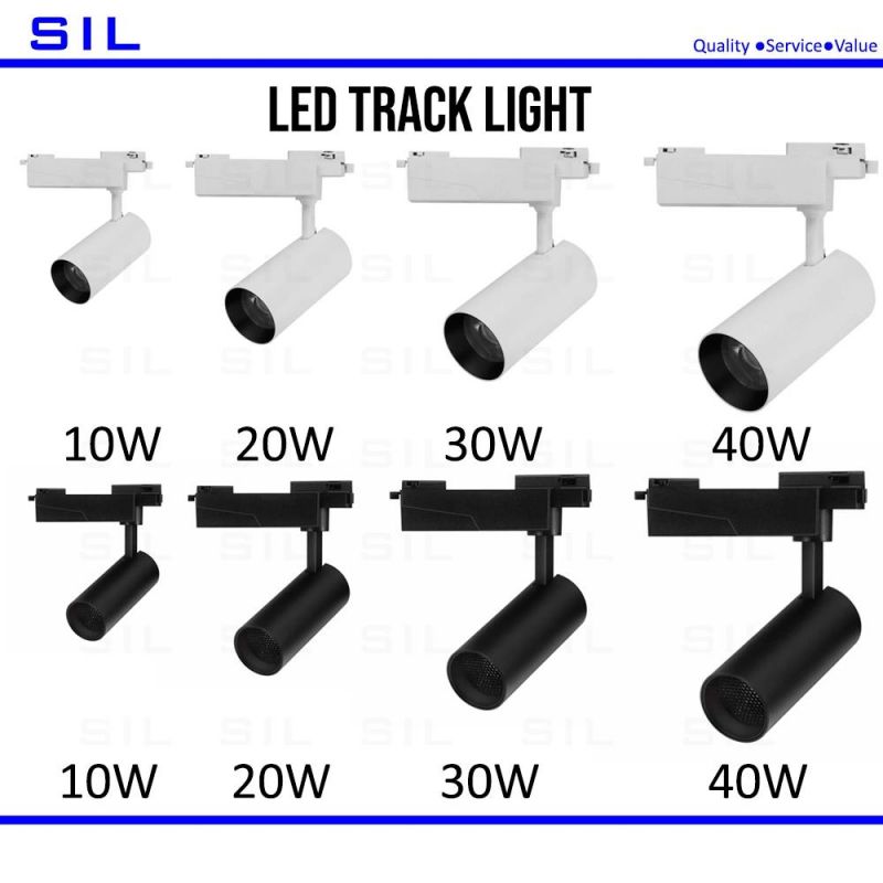 20W China Supplier Wholesale Dimmable Rotatable COB Commercial Spotlight LED Track Light