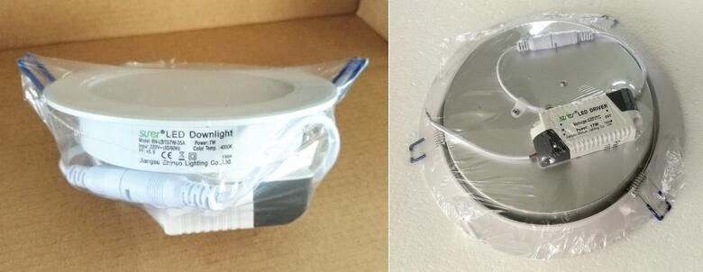 Recessed Round Panel Lighting Slim LED Downlight 3.5 Inch 6W 6000-6500K Cool White