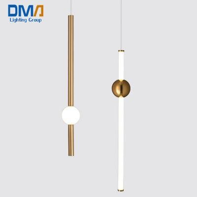 2022 Nordic Simple Acrylic Dining Room LED Chandelier Tube Pendant Light