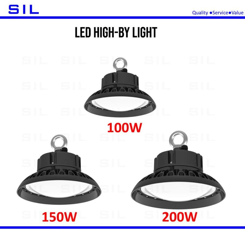 Hot Sales 5 Years Warranty High Quality Factory Direct 80ra 115lm/W 200W UFO LED Bay Lights for Warehouse Industrial Lighting