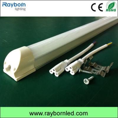 T8 Integrated 4FT LED Tube Light AC100-240V 120lm/W with Clear Cover