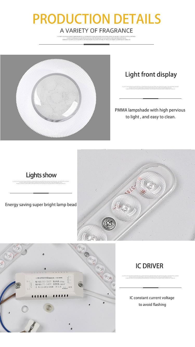 2021 New Surface Remote IP65 Colour Nordic Plastic Ceiling Light