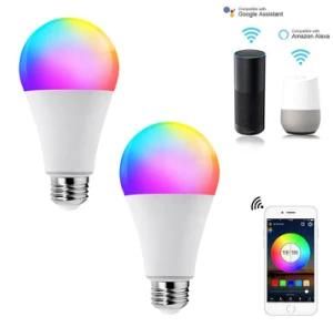 Amazon Popular WiFi LED Bulb 9W RGB Smart LED Light Bulbs Alexa and Google