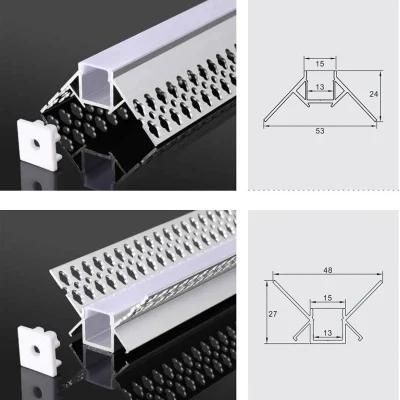 12V/24V LED Strip Cove Facade Light Aluminum Profile for Corridor, Home, KTV, Groove and Cabinet