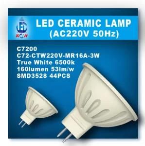 LED Ceramic Spotlight (C71-CTW220V-MR16A-3W)