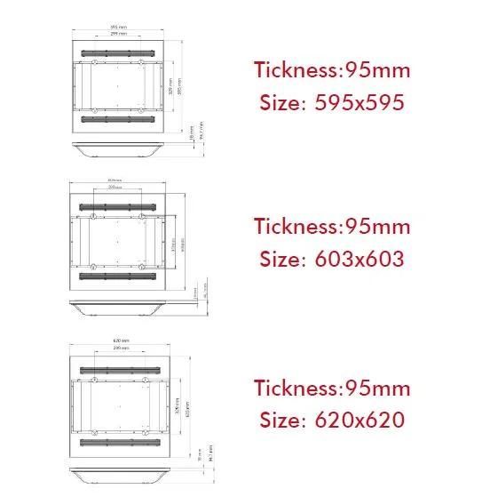 UVC Tube 11W LED 620*620 mm Germicidal Panel Fixture CE/RoHS/ERP/SAA