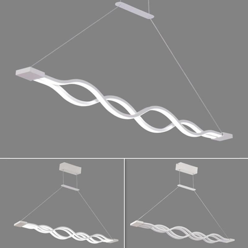 Wave Shape Postmodern Bar LED pendant Lamp for Exhibition Hall