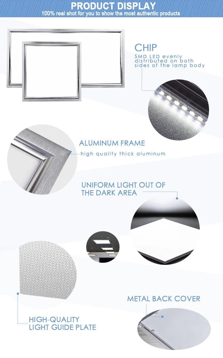 Slim Model 600*600 mm 48W Panel LED Lighting CRI>85