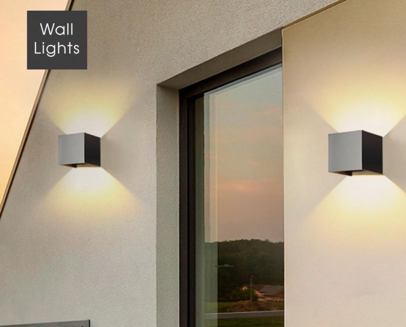 2*3W Warm/Cool White LED Outdoor Garden Wall Light