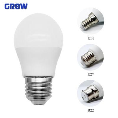 G45 5W B22 Low Power LED Globe Light Bulb with CE RoHS IC or Lic Driver