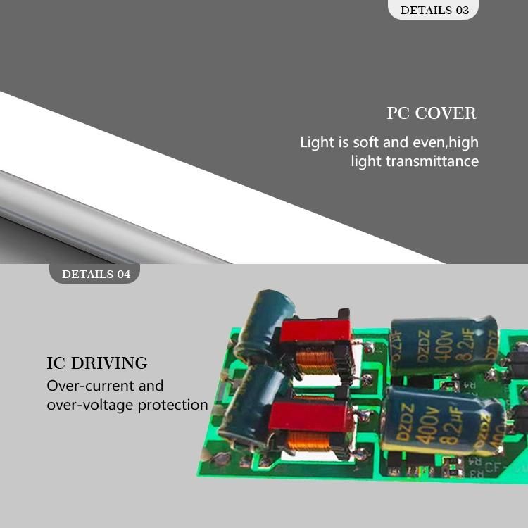 Intergrated 130lm/W Plastic and Aluminum 20W T5 LED Tube