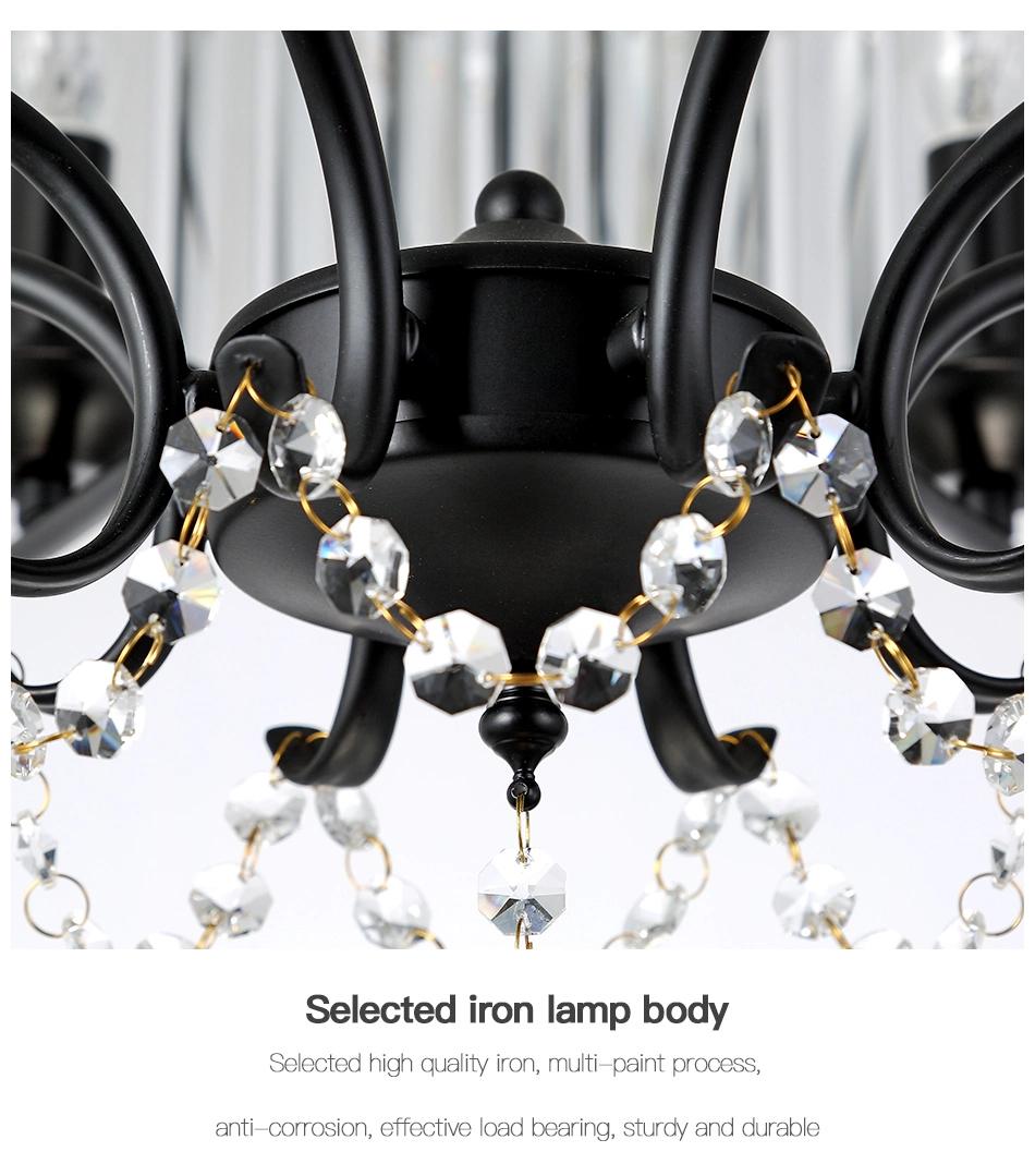 Stainless Steel K9 Crystal Fancy Gold Crystal Hangling Chandelier
