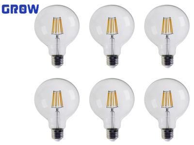 China Factory LED G95 6W LED Global Filament Lamp Bar Indoor Retro Bulb Decorative