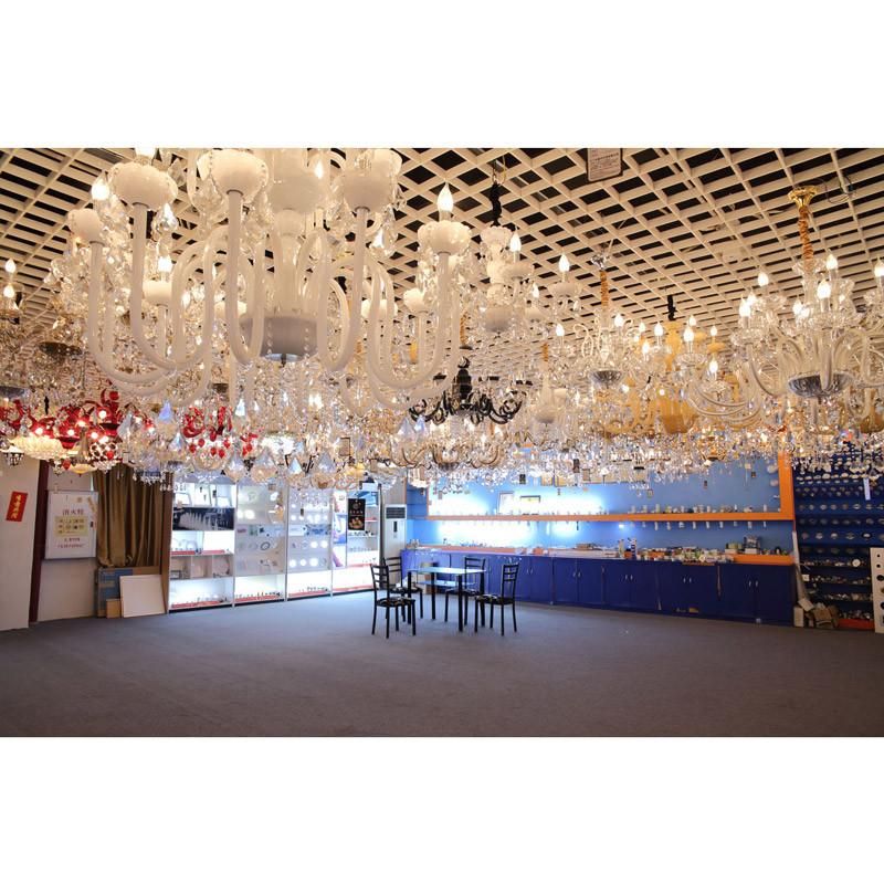 Customized Hotel Project Iron Large Crystal Pendant Light Hanging Luxury Modern K9 Crystal Chandelier