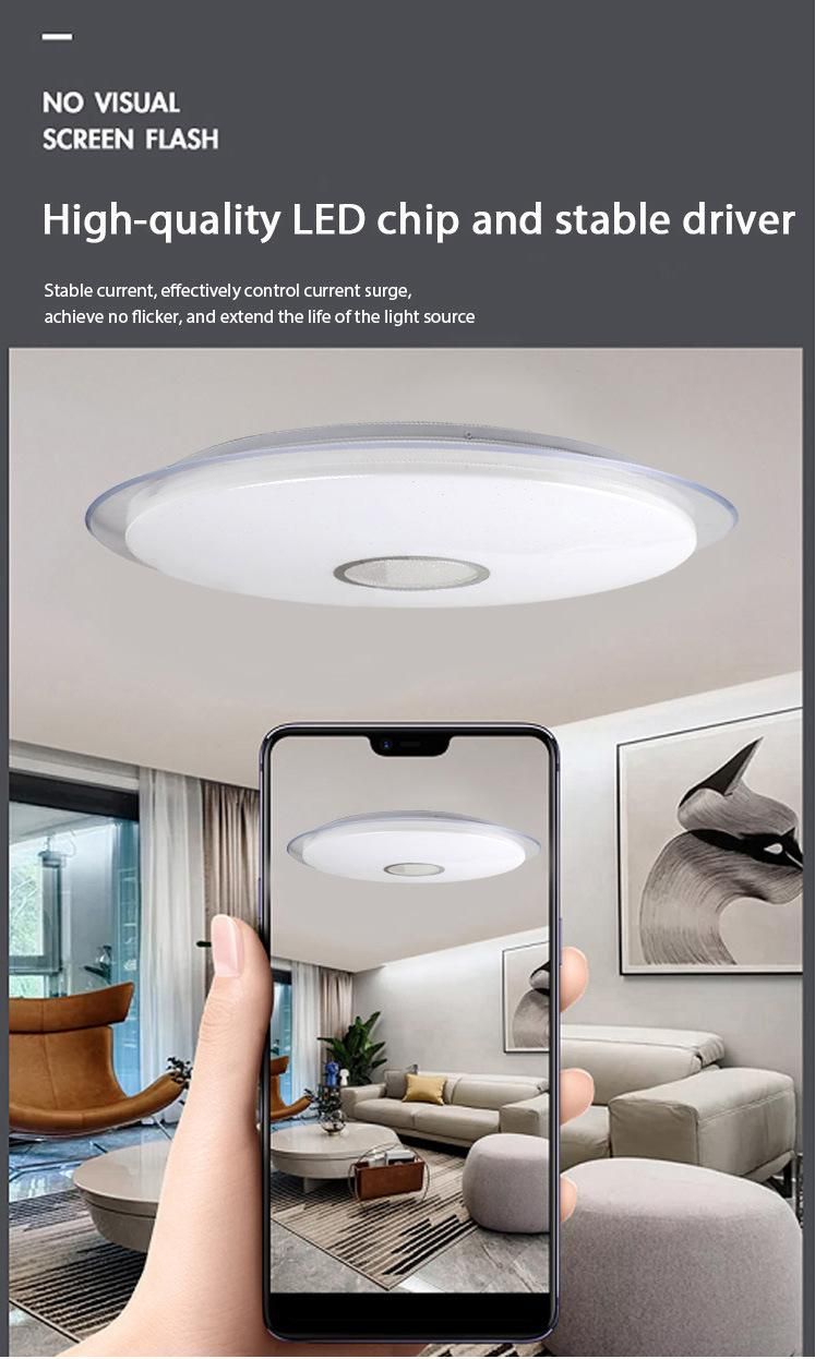 Round Glass Flower Module Smart Bathroom Ceiling Light