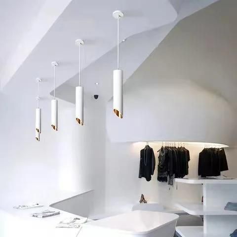 GU10/Gu5.3 Nordic Restaurant Downlight Modern Indoor Chandelier Pendant Hanging Cylinder Ceiling Light 150mm