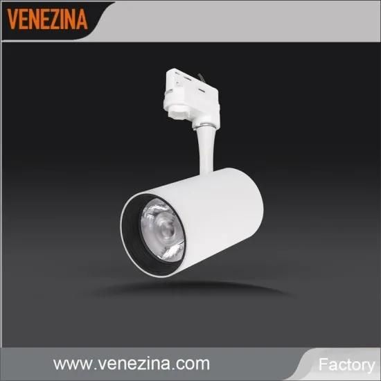 Venezina Lighting High Efficiency COB LED Tracklight Adjustable Spotlight Anti-Glare Downlight T6090 20W/25W/30W