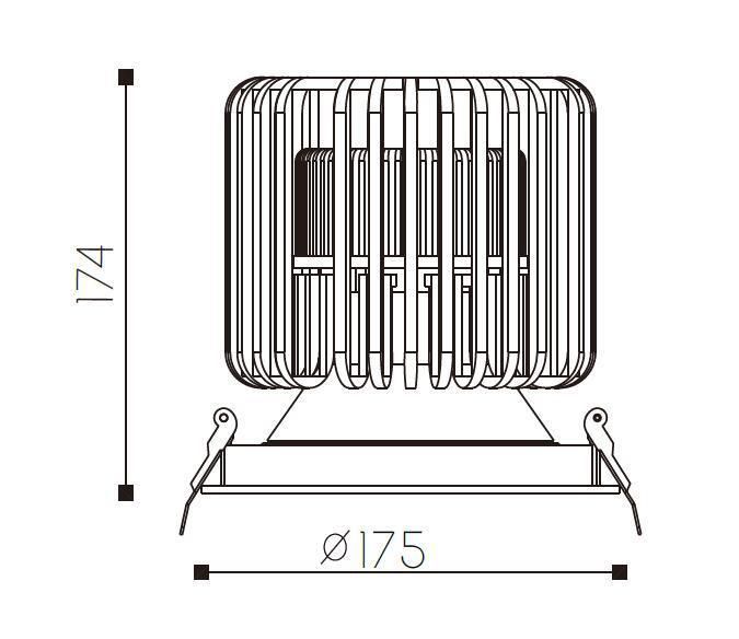 60W 4800lm Small Size & Cut-out New Tech 2022 Indoor Professional Lighting Hotel High Lobby Ceiling Light Down Light