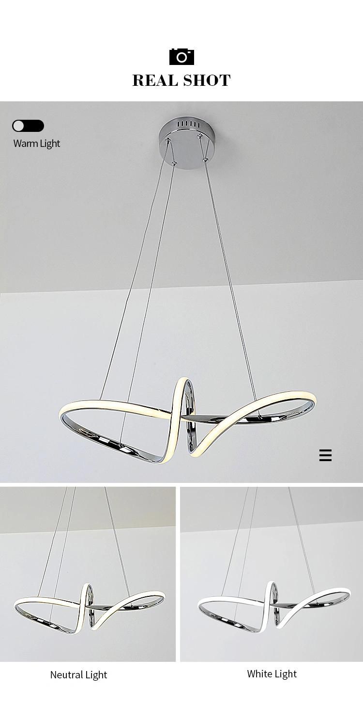 Wholesale Art Decorative White Home Living Room Bedroom Hanging LED Pendant Light Chandeliers