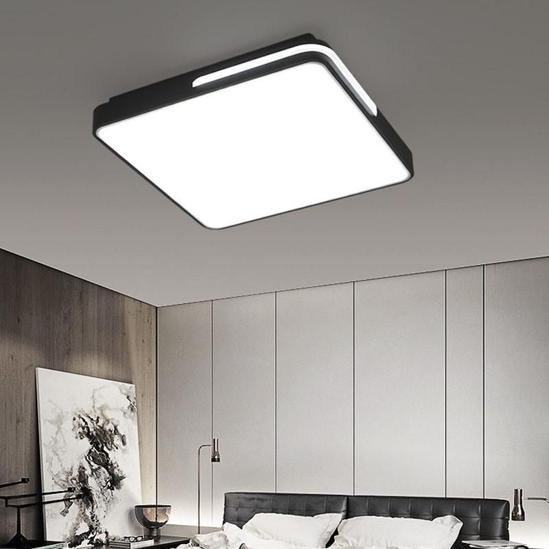 Smart Remote Control White Black Acrylic Ceiling Lamp for Bedroom