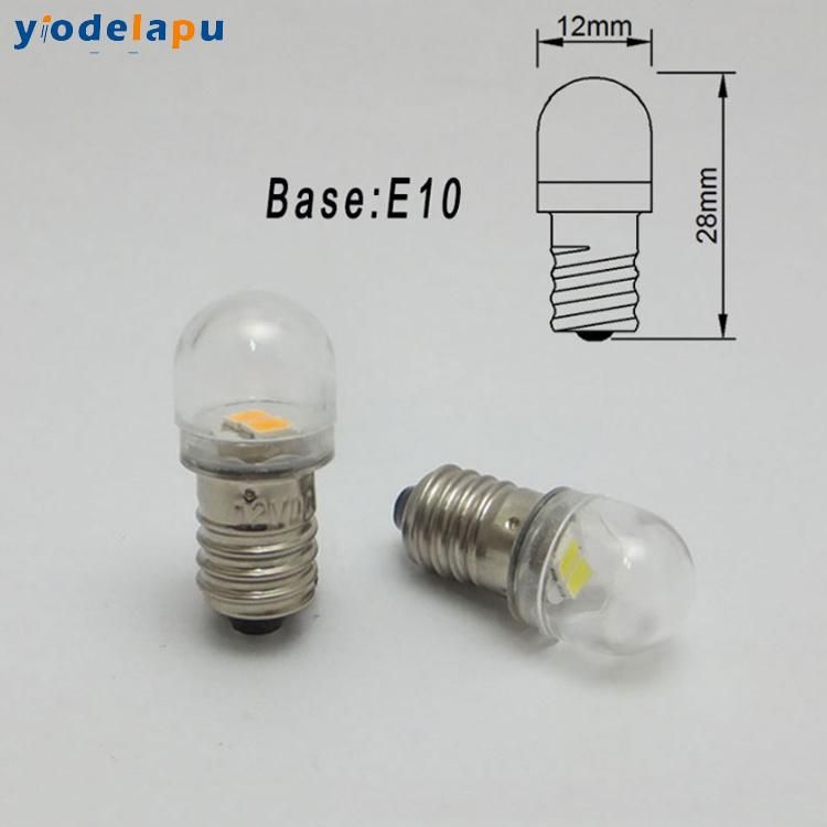 E10 Ba9s 6V 12V 24V 36V 48V 60V Warm White LED Indicator Bulb