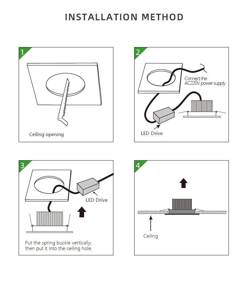 SMD Hight Quality LED Downlight for Kitchen with 24° Beam Angle with CE/RoHS Certificate