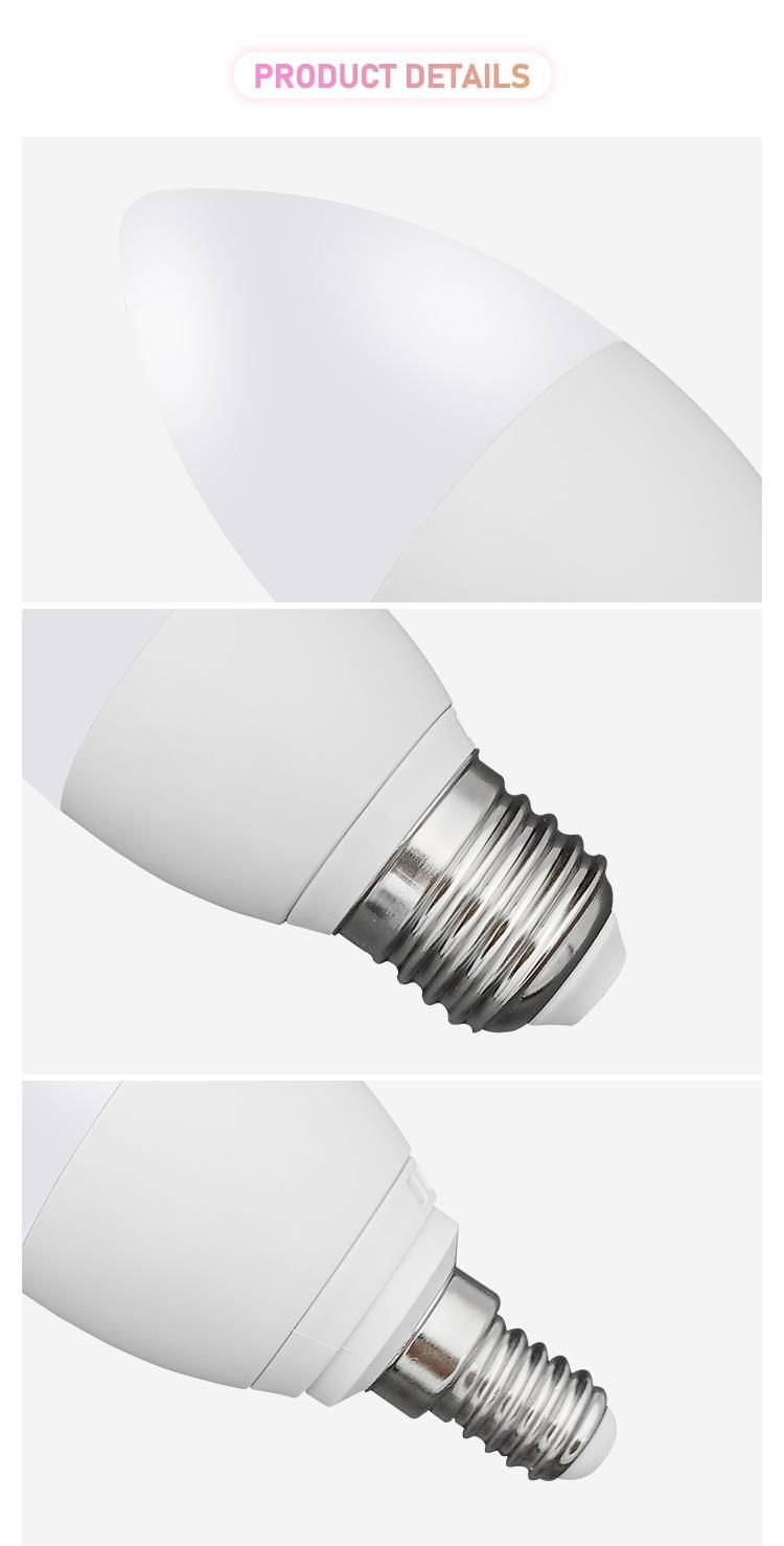 Recyclable Professional Design WiFi Connected 5W C37 Smart Candle Bulb