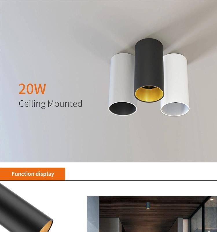 20W Aluminum Round LED Ceiling Surface Mounted LED Downlight