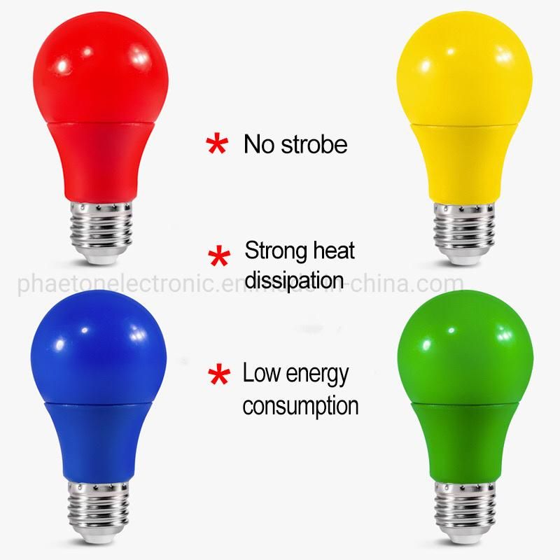 A50 A60 A19 3W SMD Plastic PBT LED Color Bulb