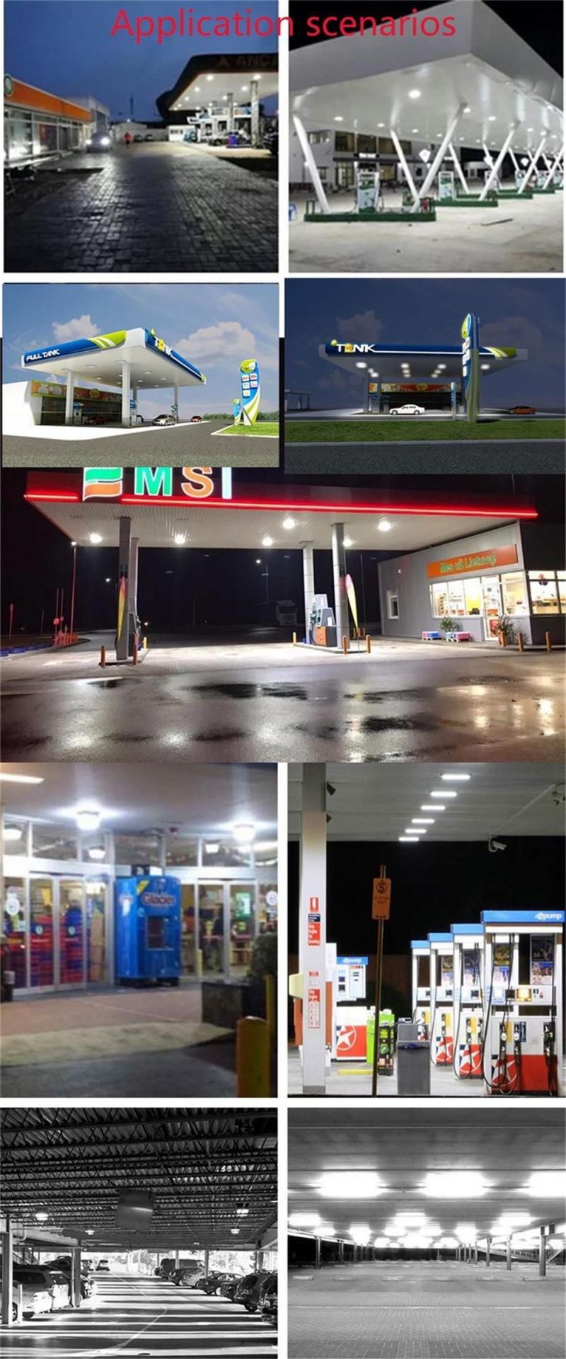 LED Highbay Light for Gas Station Petrol Station Use 50W 100W 150W 200W