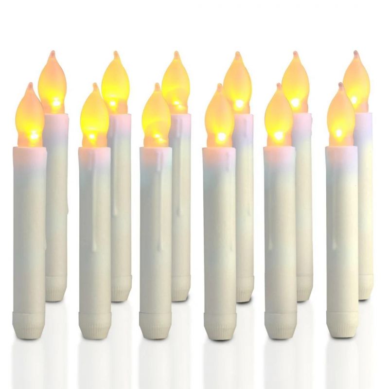 Hot Sale LED Taper Candles for Home Decor Church Christmas Flameless Christmas Candle Light