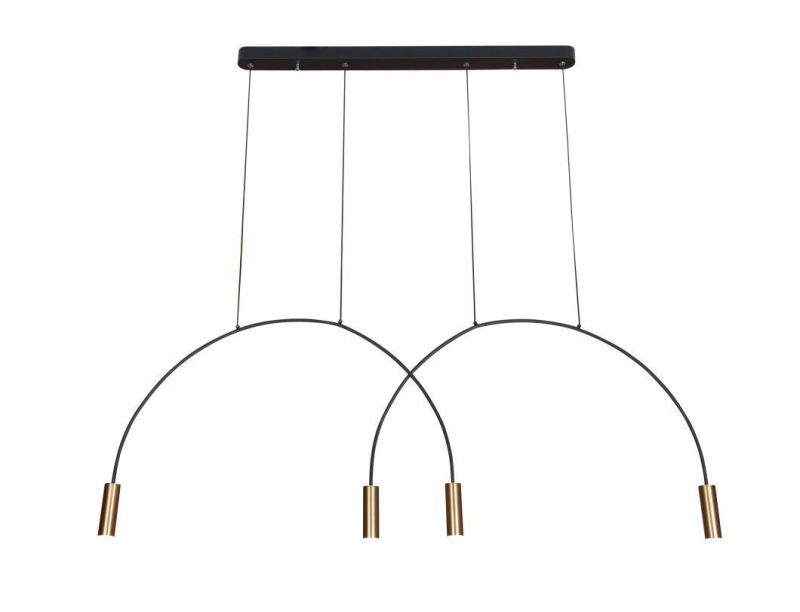 Masivel Black European Modern Chandelier for Staircase Living Room