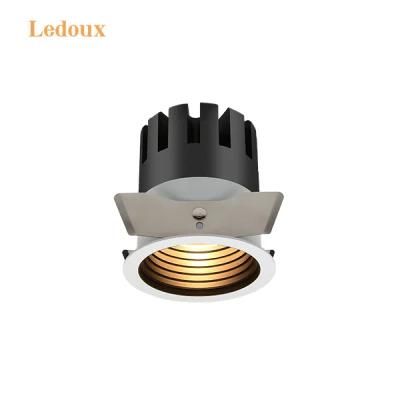 Hotel Commercial COB Trim Downlight Recessed Round Shape LED Down Light