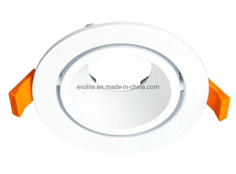 Round Die Cast Aluminum Cut out 90mm MR16 GU10 Downlight Housing LED Spot Light Housing