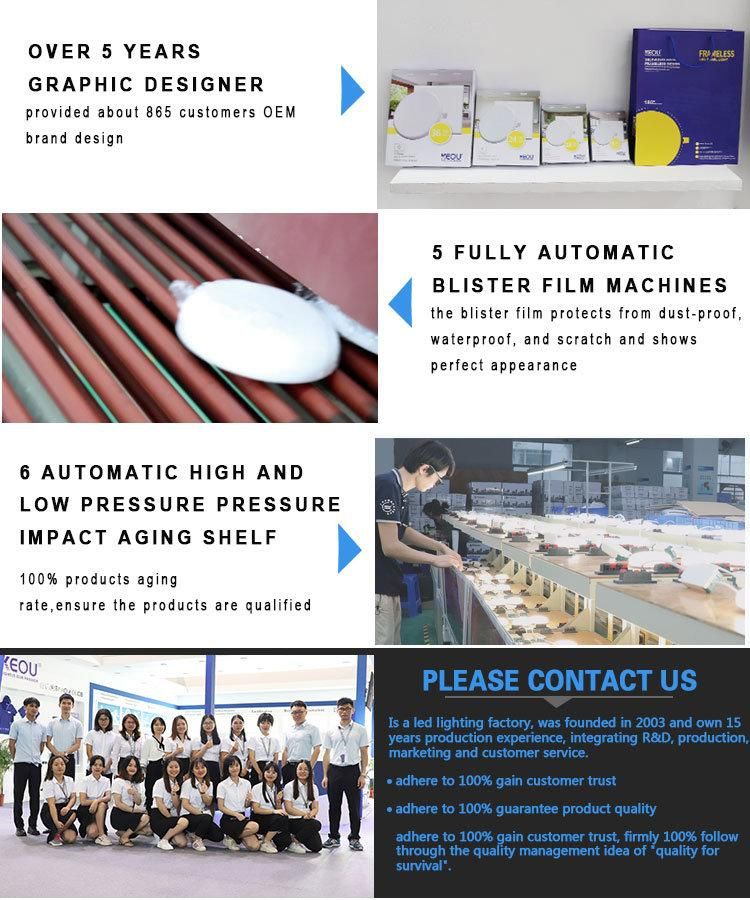 Wholesale Price AC85-265V Round 24+8W No Frame Frameless Recessed Lamp 32W Double Color LED Panel