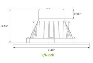 Dimmable 6inch 12W 120V LED Ceiling Light/Square Shape Model