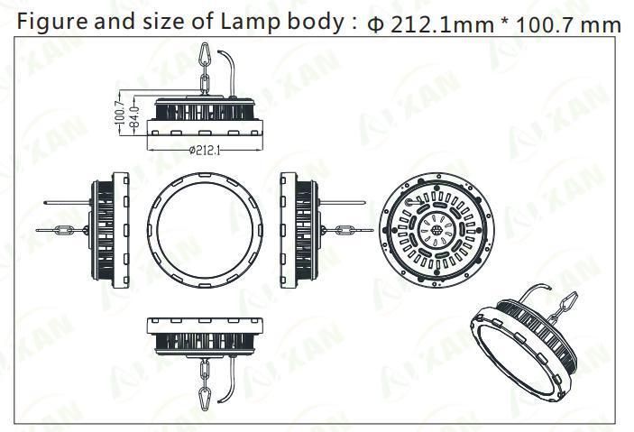 LED High Bay Light New Design 100W Industrial Lighting