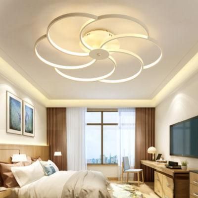 Art Design Silicone Ceiling Lamp Home Deco Lights Dimmable Mount Lightings Modern Chandeliers Flower Shape LED Ceiling Lights