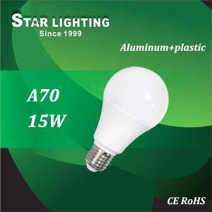 Aluminum Plastic Heat Sink 15W LED Bulb Lamp for Indoor Use