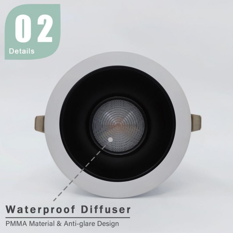 Foshan Embedded IP65 Water Proof 7W 10W LED Downlight Professional Down Light