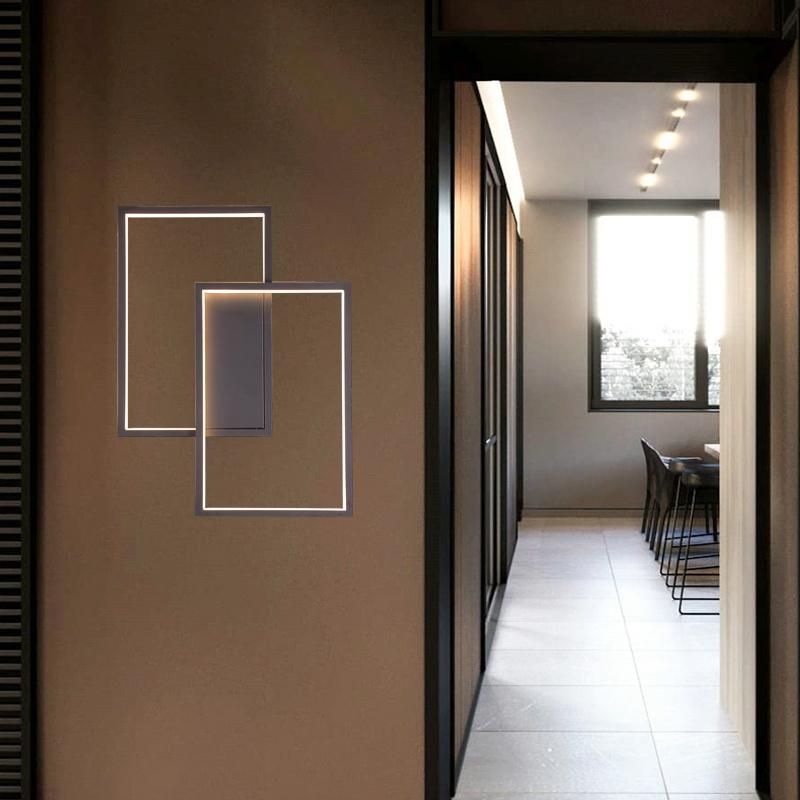 Simple Frame Design Aluminium LED Stair Step Modern Wall Light Indoor