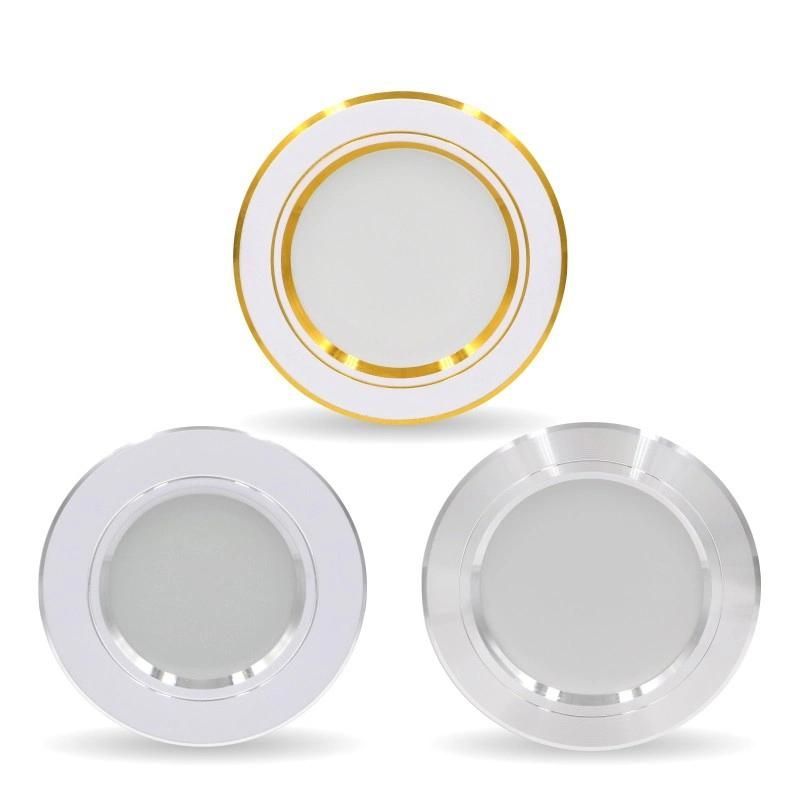 Dob AC220-240V Ceiling Recessed Downlight Round Slim Panel Light 12W LED Downlight IP44 Home Store Use