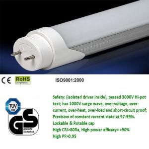 9W TUV CE and RoHS 100lm/W High Luminous Efficacy T8 LED Tube
