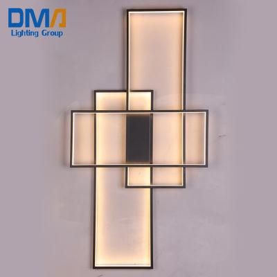 2022 New Arrival Modern Rectangular Decor LED Wall Scone Lamp Indoor Aluminium Lighting Fixture