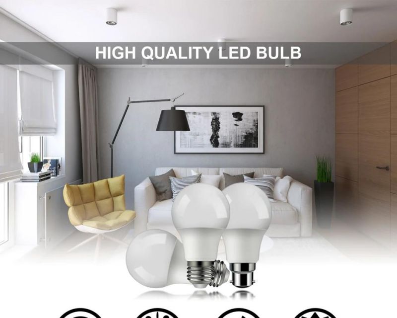 China Manufacturer Hot Sale LED Bulb A60 5W-15W E27 B22 220-240V LED Lamp Factory Price with CE RoHS ERP Approval Energy Saving Lamp for Indoor LED Lighting